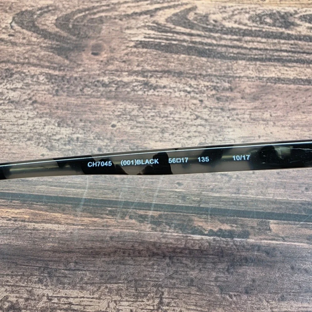 Cole Haan CH7045 Black Cat Eye Eyeglasses Grey Tortoise Temples 56-17-135